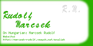 rudolf marcsek business card